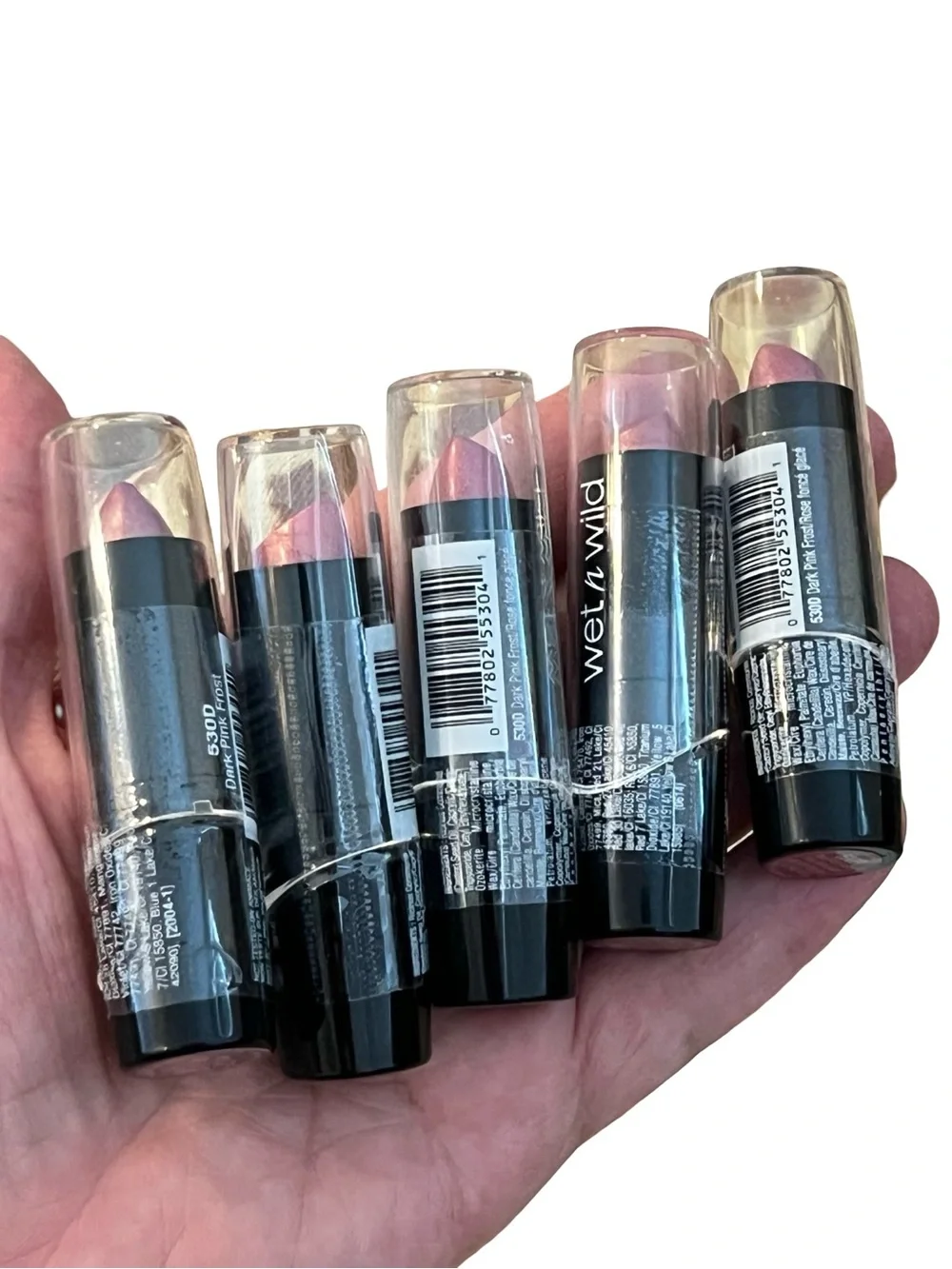 wet n wild Pink Lipstick Bundle 5pc – 530D Dark pink frost FINAL PRICE DROP